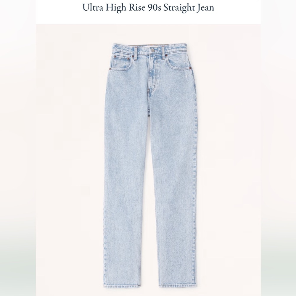 Abercrombie & Fitch Ultra High Rise 90s Slim Straight Jean SZ 30